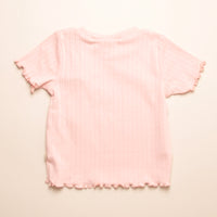 IRENE POINTELLE TEE - ROSE