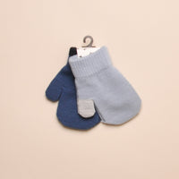 KENNY BABY MITTENS - DUSTY BLUE