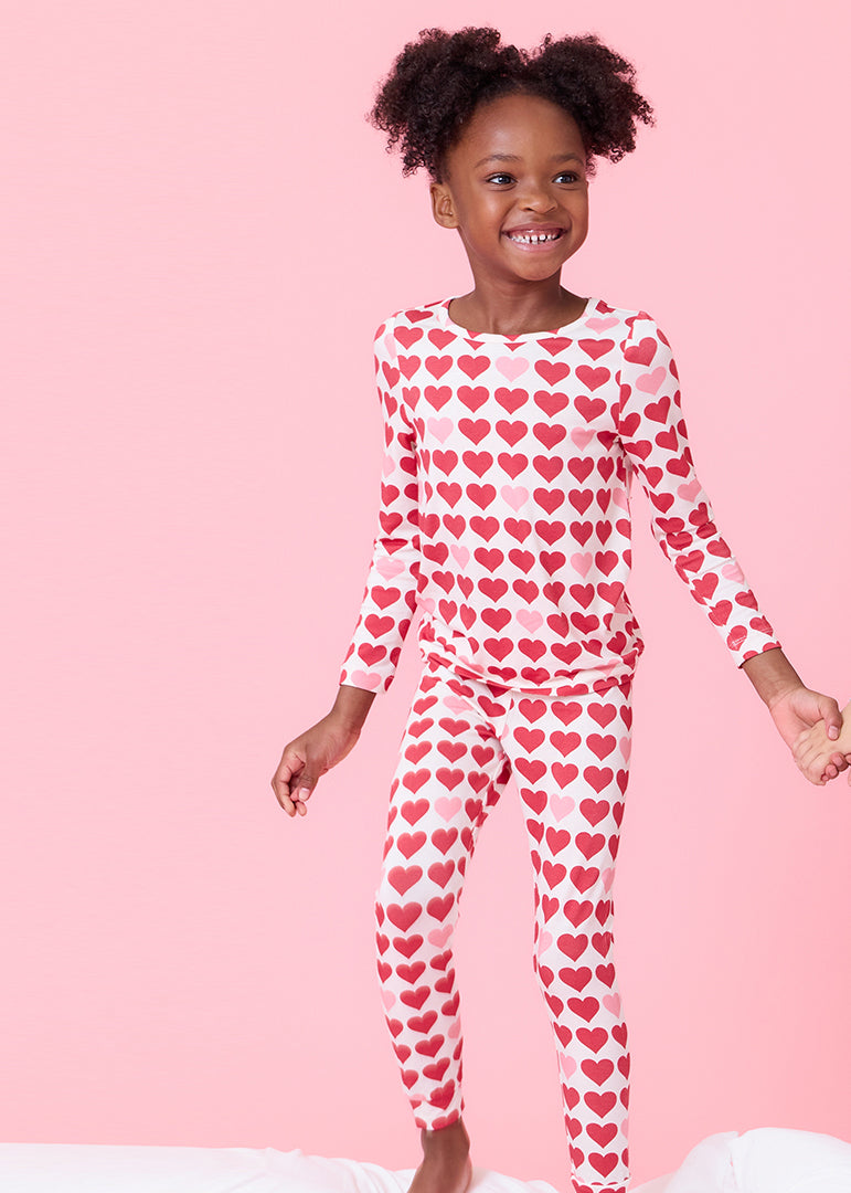 TINY HEARTS BAMBOO PJ SET