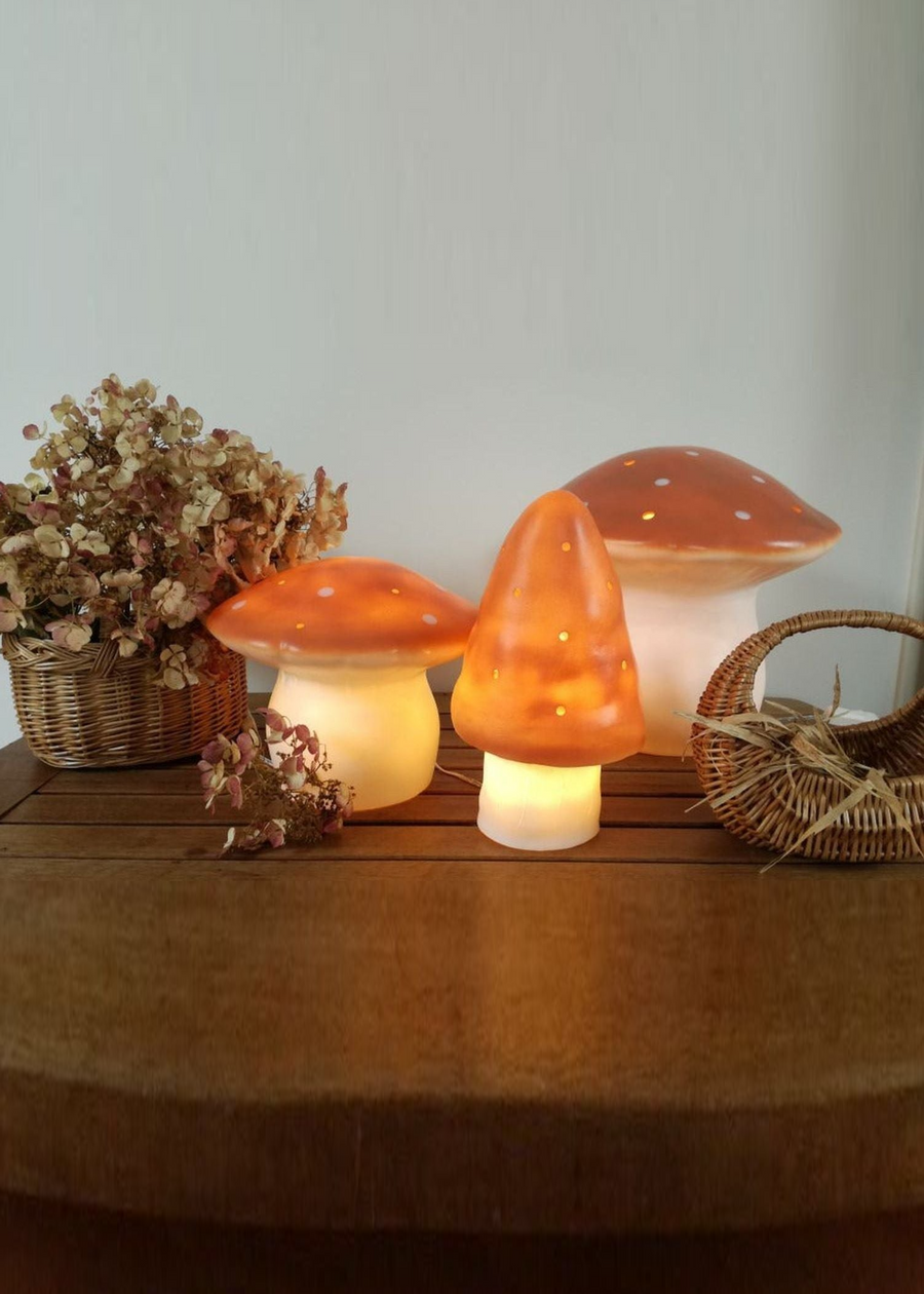 MUSHROOM LAMP - MEDIUM - RED