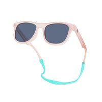 POLARIZED WAYFARER SUNGLASSES - BLUSH SLATE