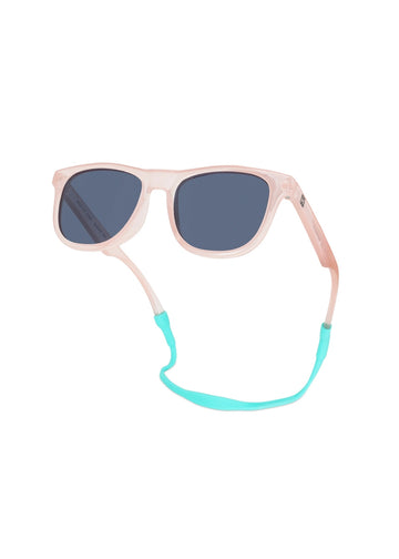 POLARIZED WAYFARER SUNGLASSES - BLUSH SLATE