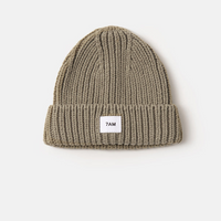 CHUNKY KNIT BEANIE - OLIVE