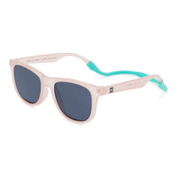 POLARIZED WAYFARER SUNGLASSES - BLUSH SLATE