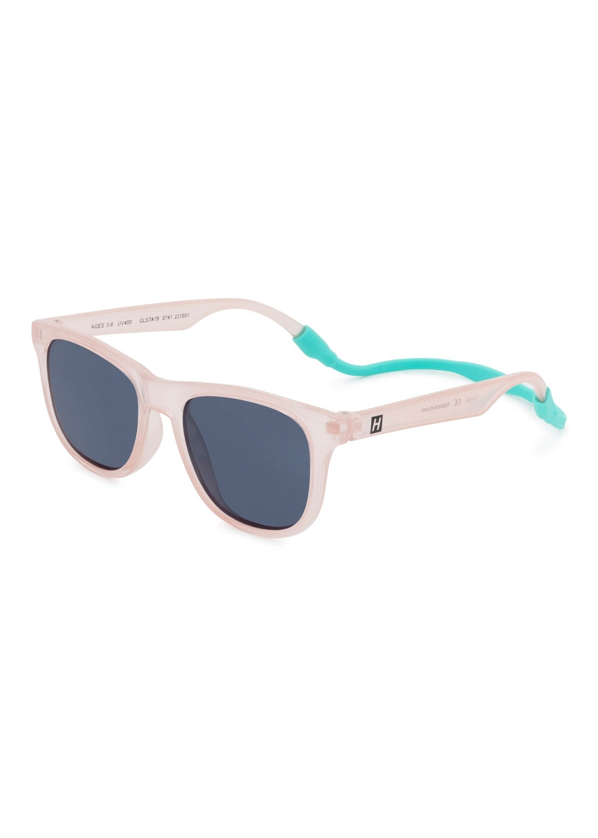 POLARIZED WAYFARER SUNGLASSES - BLUSH SLATE