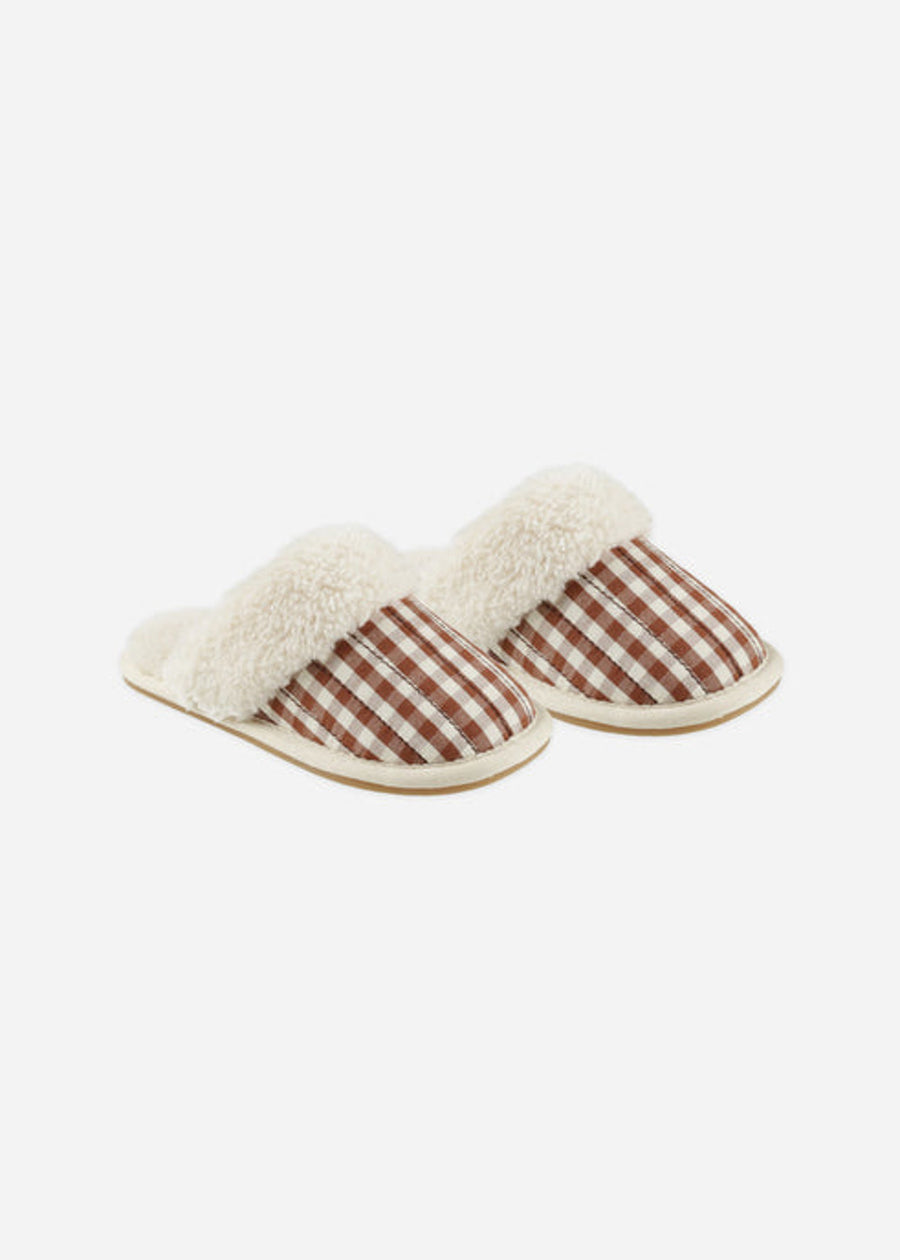 GINGHAM SLIPPERS