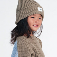 CHUNKY KNIT BEANIE - OLIVE