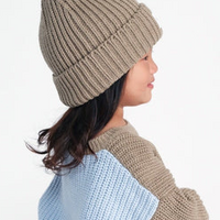 CHUNKY KNIT BEANIE - OLIVE