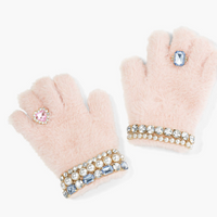 COTTON CANDY JEWELED GLOVES