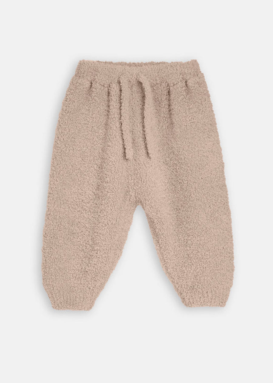 FUZZY BOXY LOUNGE PANTS - PECAN