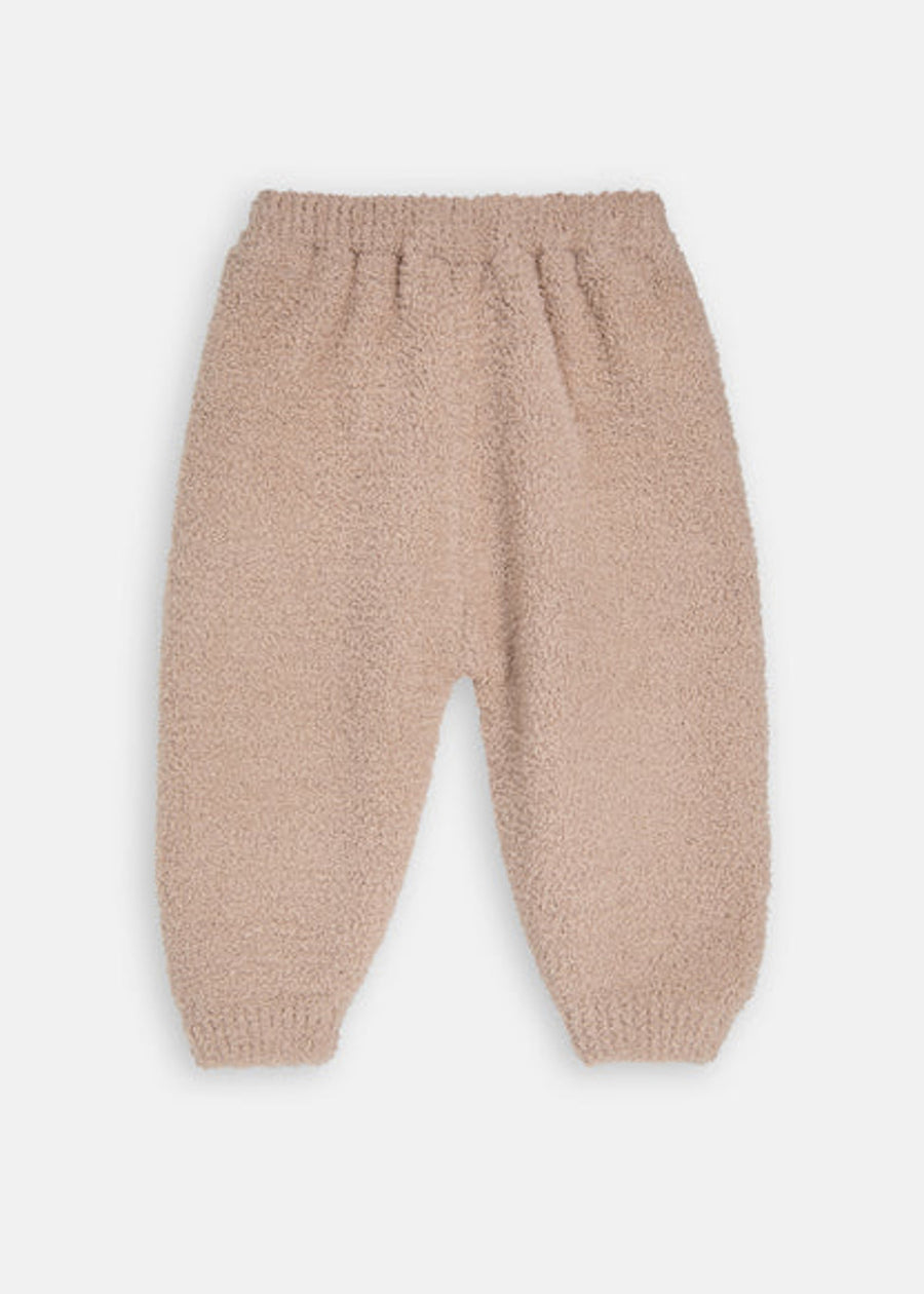 FUZZY BOXY LOUNGE PANTS - PECAN