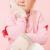 COTTON CANDY JEWELED GLOVES