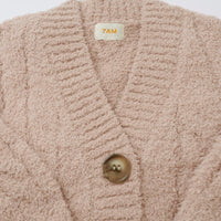 FUZZY V-NECK CARDIGAN