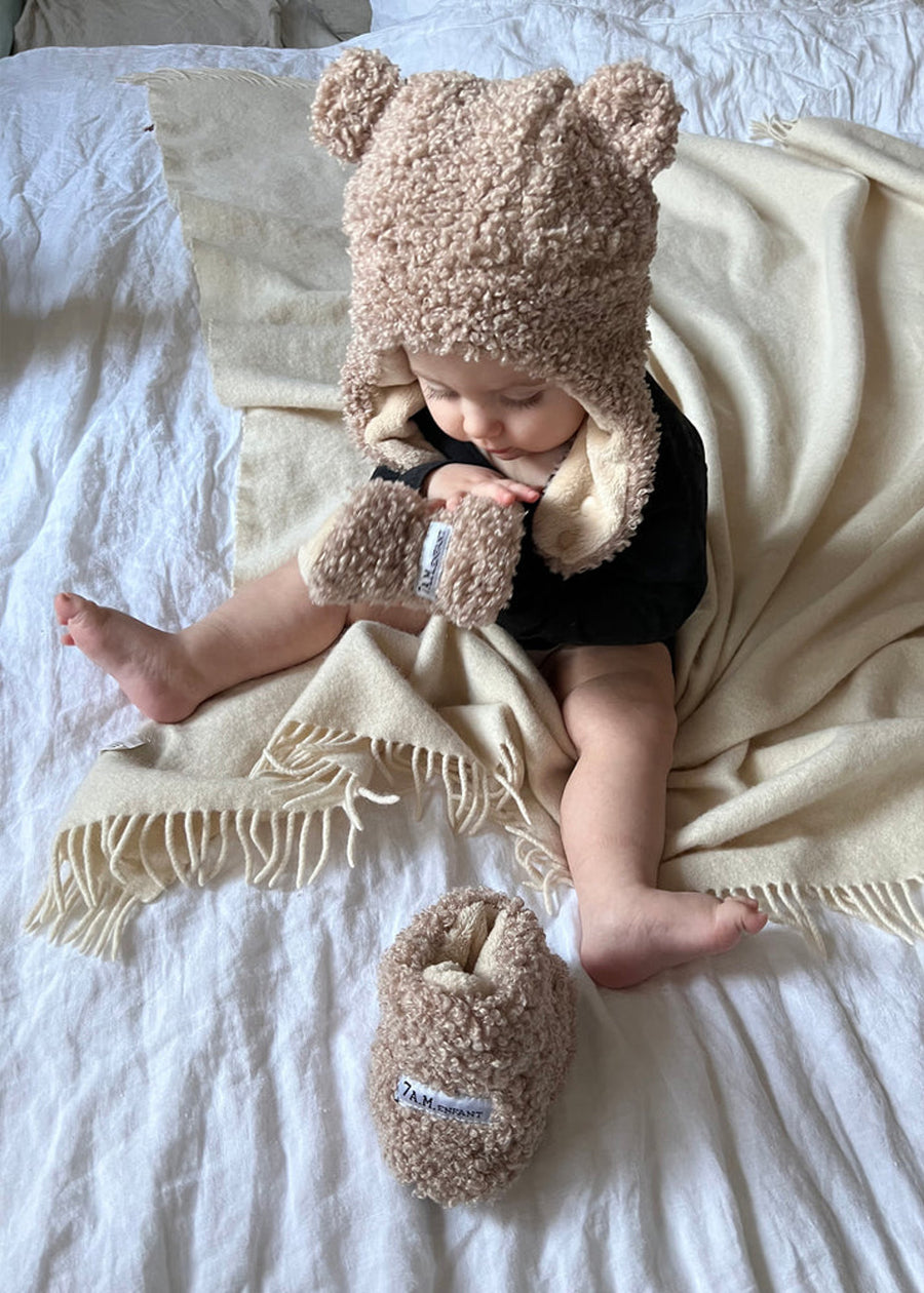 TEDDY CUB SET - HAT AND MITTENS