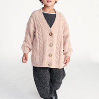 FUZZY V-NECK CARDIGAN