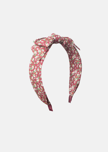 EDIE BOW ALICE HEADBAND - BURGUNDY