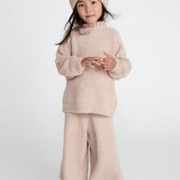 FUZZY WIDE PANTS - PECAN