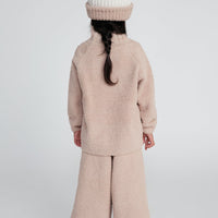 FUZZY TURTLENECK SWEATER - PECAN