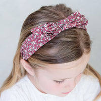 EDIE BOW ALICE HEADBAND - BURGUNDY