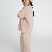 FUZZY TURTLENECK SWEATER - PECAN