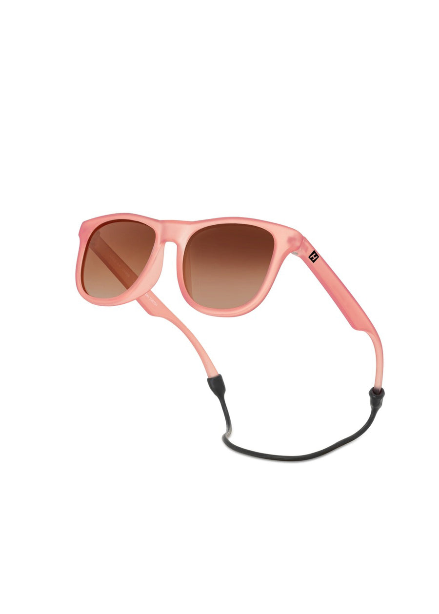 POLARIZED WAYFARER SUNGLASSES - ROSE