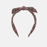 EDIE BOW ALICE HEADBAND - BURGUNDY