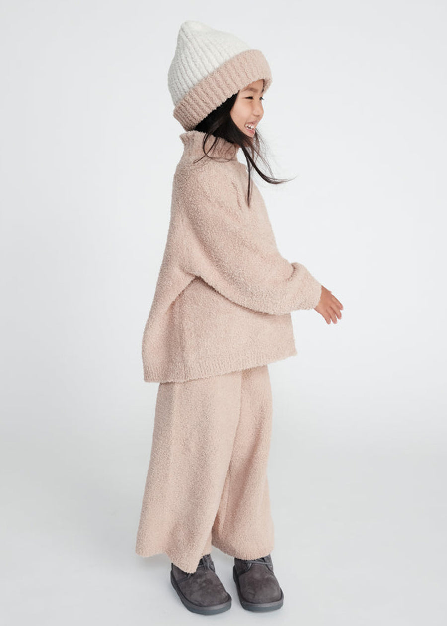 FUZZY WIDE PANTS - PECAN