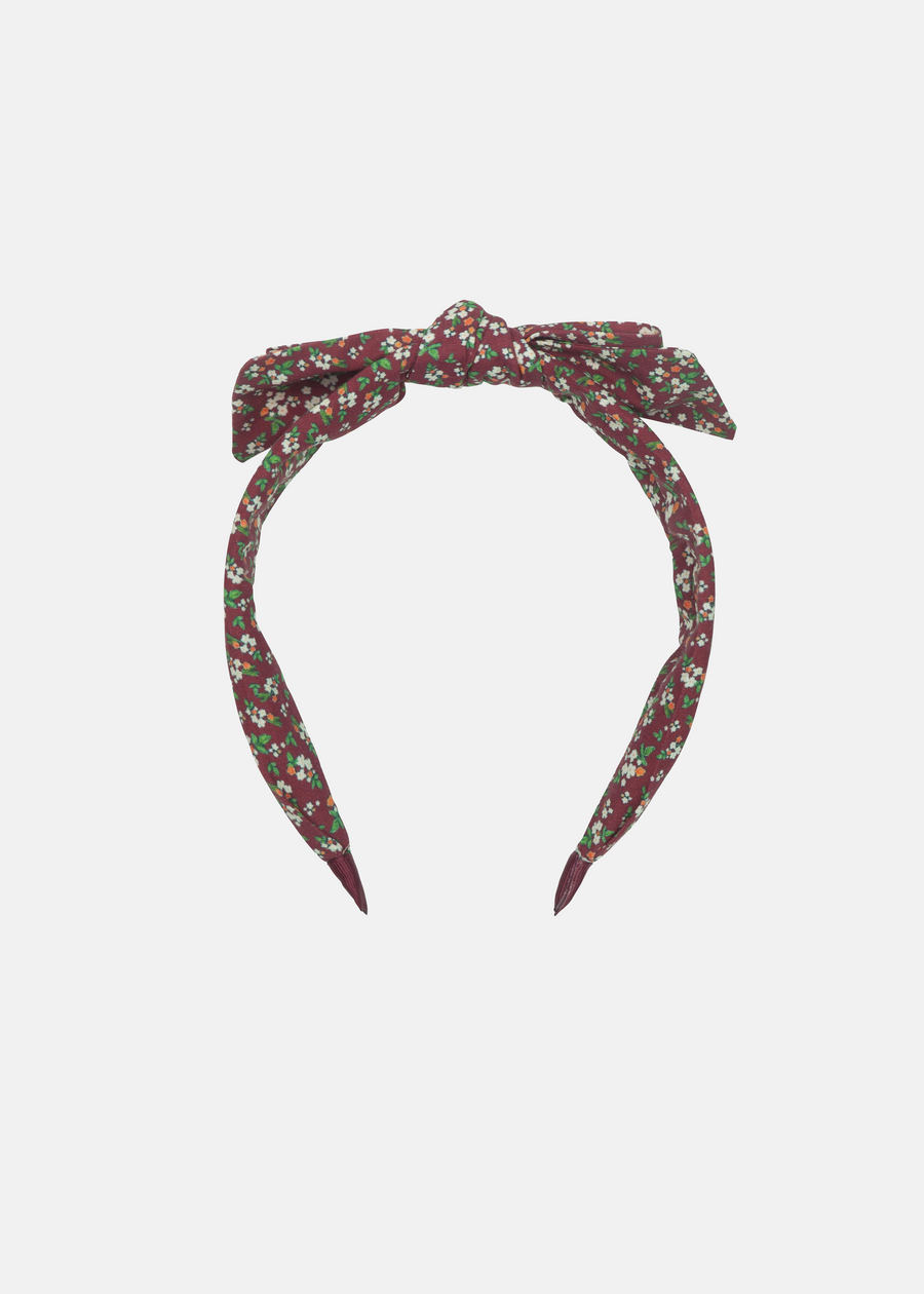 EDIE BOW ALICE HEADBAND - BURGUNDY