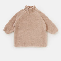 FUZZY TURTLENECK SWEATER - PECAN