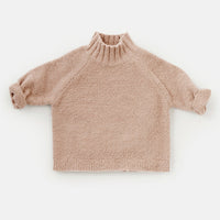 FUZZY TURTLENECK SWEATER - PECAN