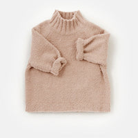 FUZZY TURTLENECK SWEATER - PECAN