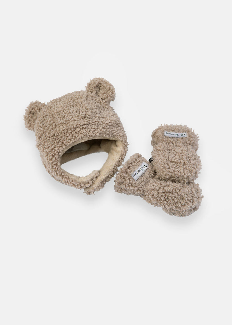 TEDDY CUB SET - HAT AND MITTENS