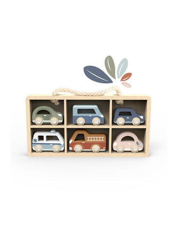 CAR DISPLAY CASE WITH 6 VEHICLES