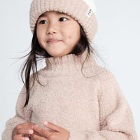 FUZZY TURTLENECK SWEATER - PECAN