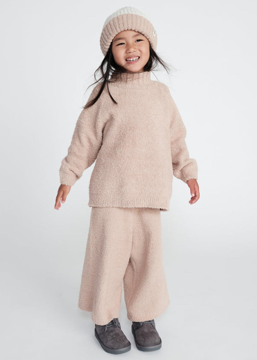 FUZZY TURTLENECK SWEATER - PECAN