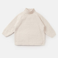 FUZZY TURTLENECK SWEATER - ECRU