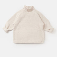 FUZZY TURTLENECK SWEATER - ECRU