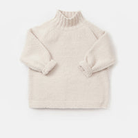 FUZZY TURTLENECK SWEATER - ECRU