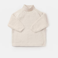 FUZZY TURTLENECK SWEATER - ECRU