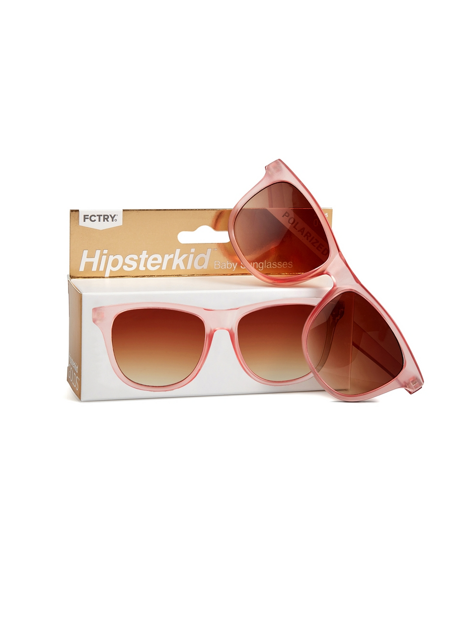 POLARIZED WAYFARER SUNGLASSES - ROSE