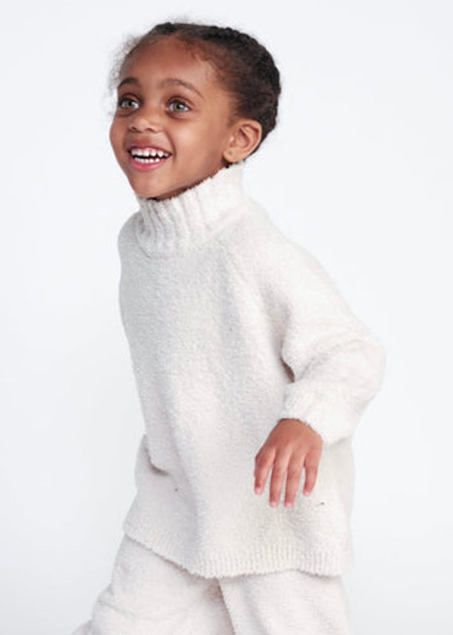 FUZZY TURTLENECK SWEATER - ECRU