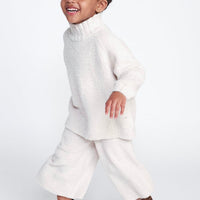 FUZZY TURTLENECK SWEATER - ECRU