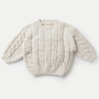 FUZZY BOXY CABLE SWEATER