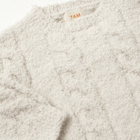 FUZZY BOXY CABLE SWEATER