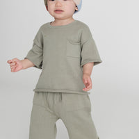 RELAXED BOXY KNIT PANTS - SAGE