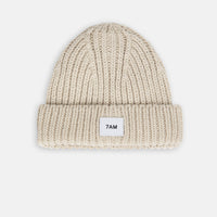 CHUNKY KNIT BEANIE - SAND