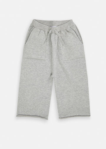 RELAXED BOXY KNIT PANTS - HEATHER GREY