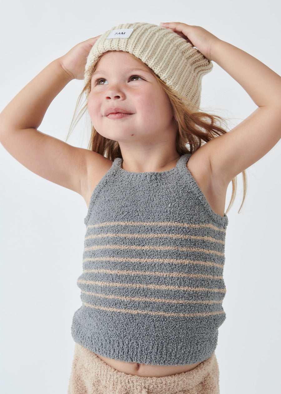 CHUNKY KNIT BEANIE - SAND