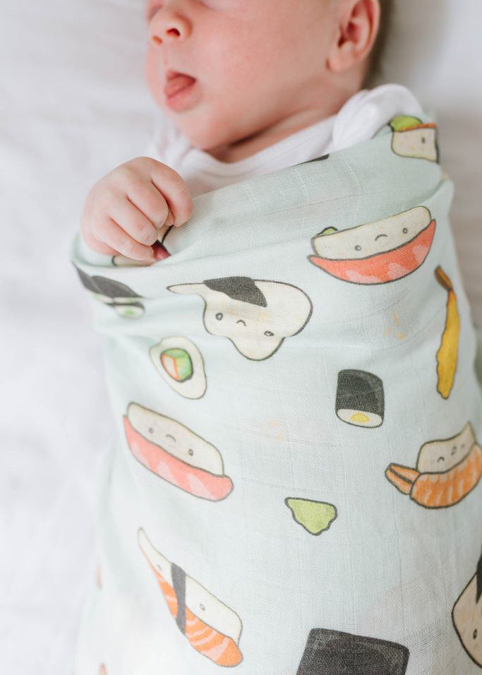 LUXE MUSLIN SWADDLE - SUSHI